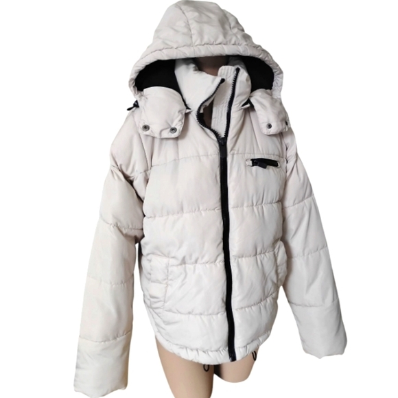 URBAN OUTFITTERS | Rae Hooded Puffer Jacket Ballerina Greyish Pink | Size Sm EUC - Picture 5 of 9